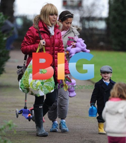 Kate Garraway and Family at Local Park Clean Up