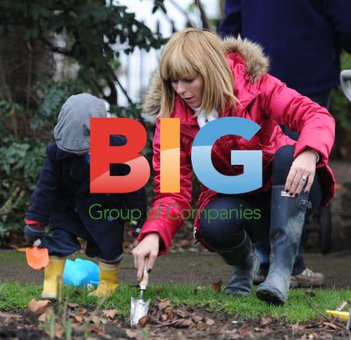 Kate Garraway and Family at Park Cleanup