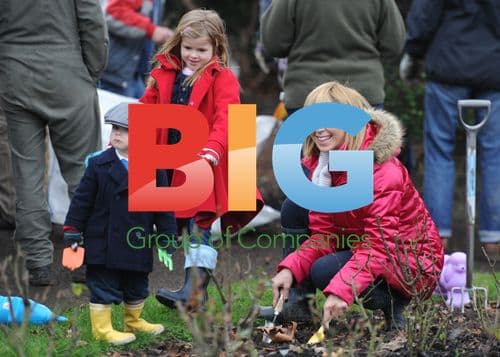 Kate Garraway and Family at Local Park Cleanup