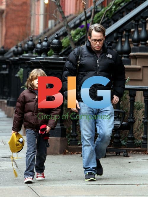 Matthew Broderick Takes Son to School in NYC