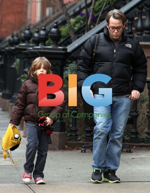 Matthew Broderick Takes Son to School