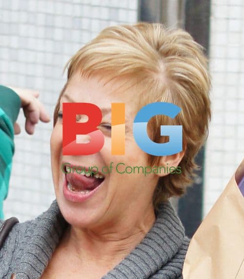 Denise Welch Kisses Russell Grant