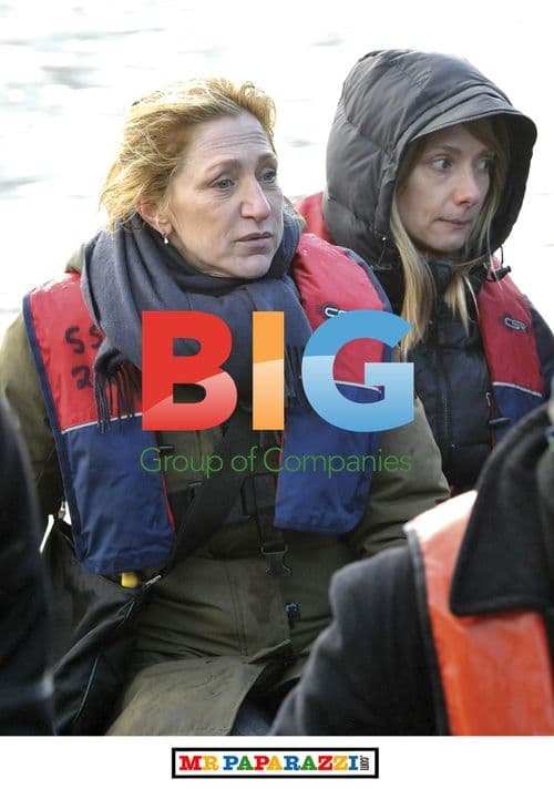 Edie Falco on set of BBC production in Cornwall