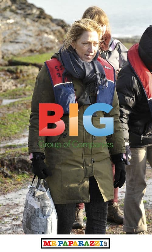 Edie Falco on set in Cornwall