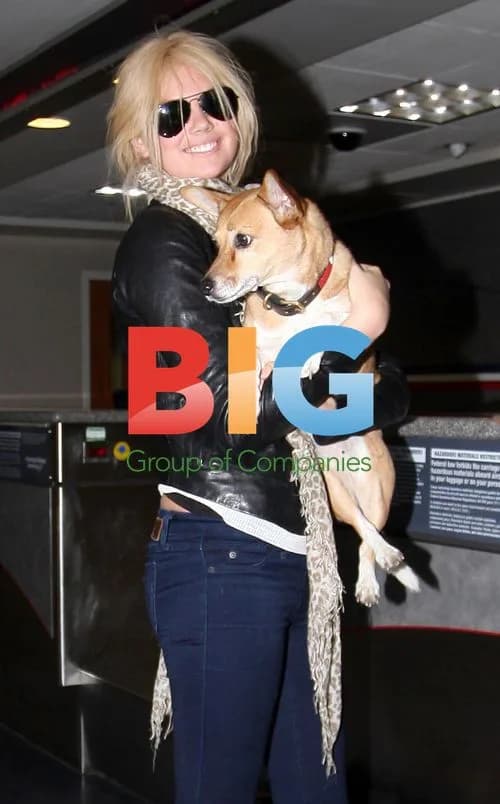 Kate Upton Departs LAX with Dog