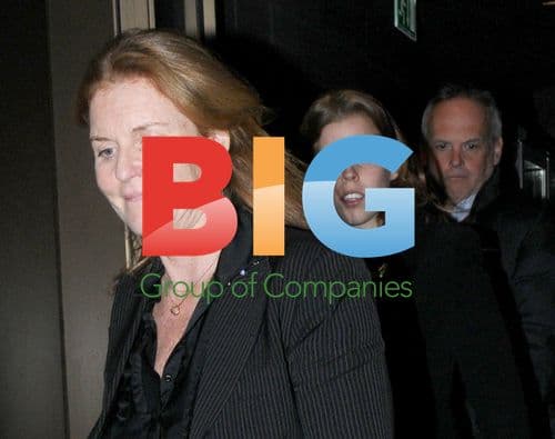 Sarah Ferguson and Princess Beatrice leaving Novikov Restaurant