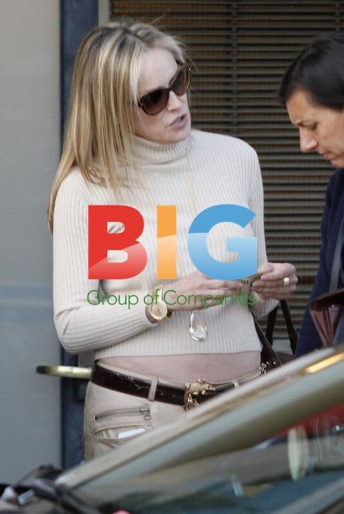 Sharon Stone Shopping in Beverly Hills