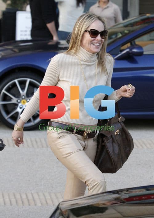 Sharon Stone Shopping in Beverly Hills