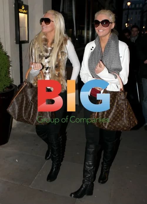 Playmates Karissa and Kristina Shannon Leaving Hotel