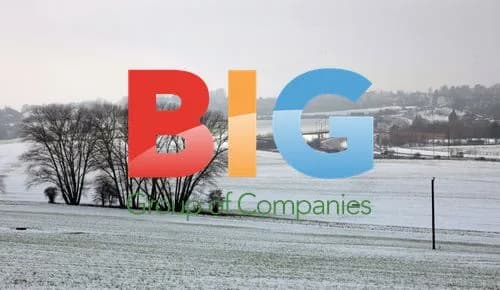 Snowy Fields in South-East England