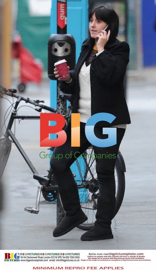 Natalie Cassidy Hails Taxi in London