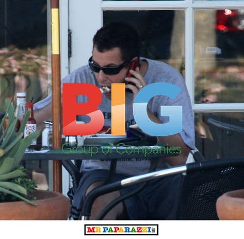 Adam Sandler Walking Dog in Malibu