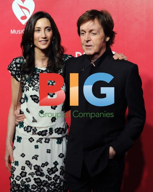 Sir Paul McCartney and wife Nancy Shevell arrive at MusiCares Person of the Year