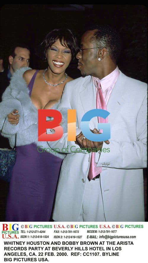 Whitney Houston & Bobby Brown at Arista Party