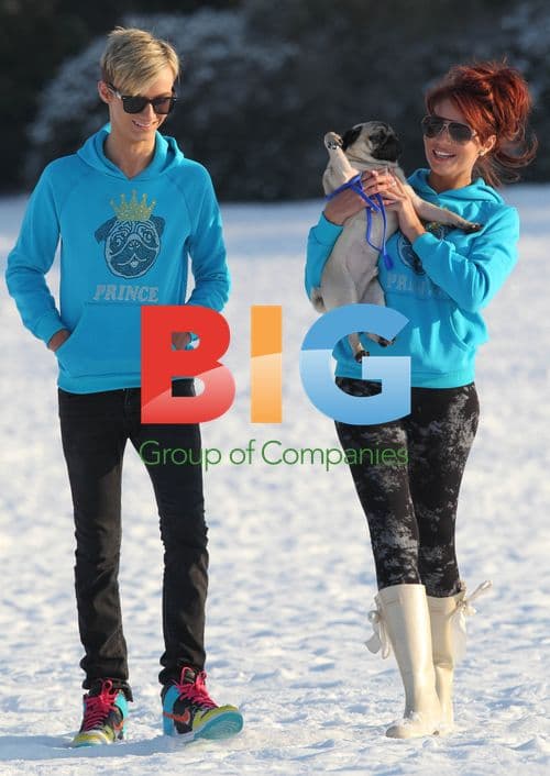 Amy Childs and Harry Derbidge Play in Snow
