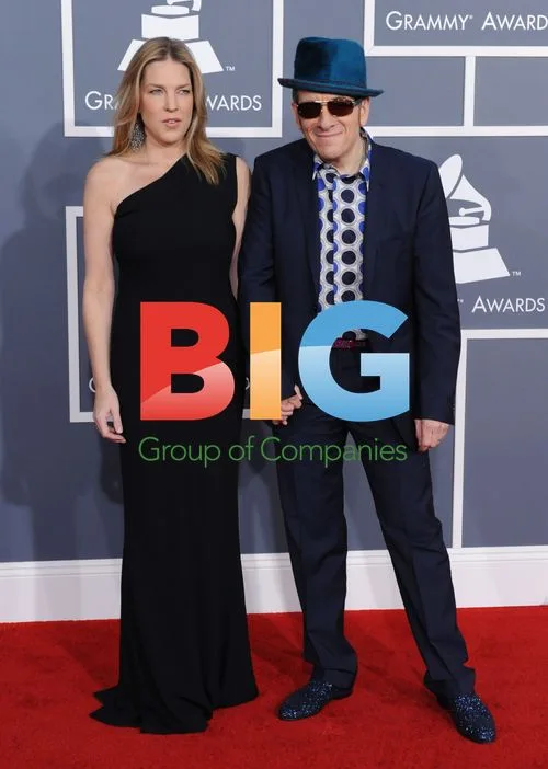 Elvis Costello and Diana Krall at 54th GRAMMYs