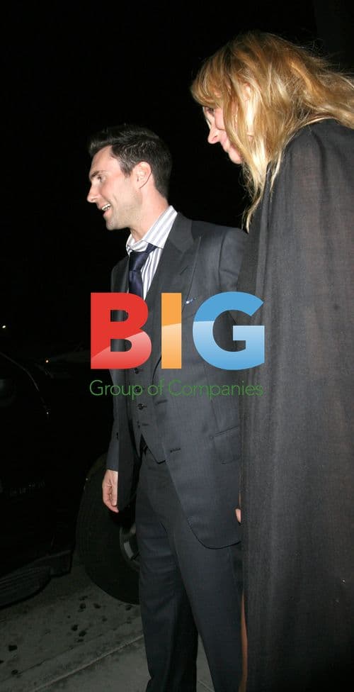Adam Levine and Anne Vyalitsyna at Mastros Steakhouse
