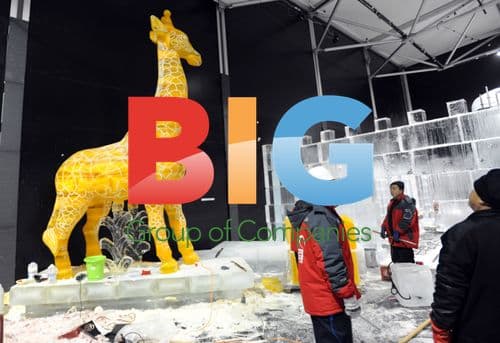 Preparations for International Ice Festival in Jerusalem