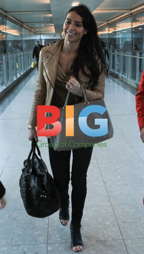 Christine Bleakley at Heathrow Airport
