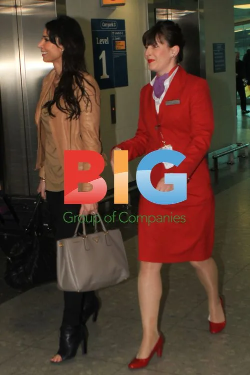Christine Bleakley arrives at Heathrow