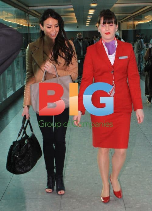 Christine Bleakley at Heathrow Airport