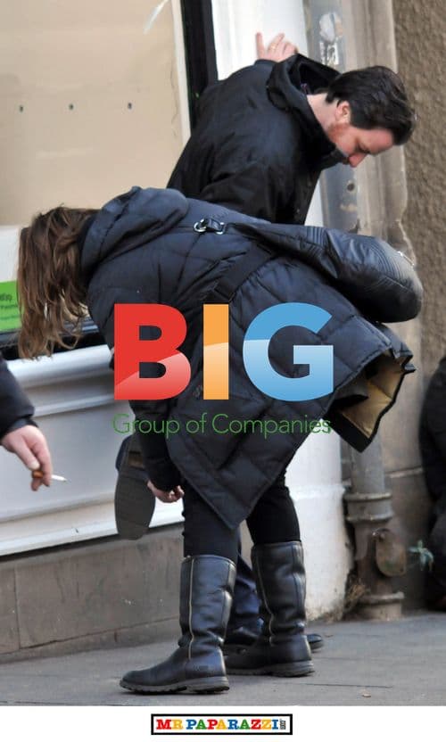 James McAvoy and Joanne Froggatt on Filth Set