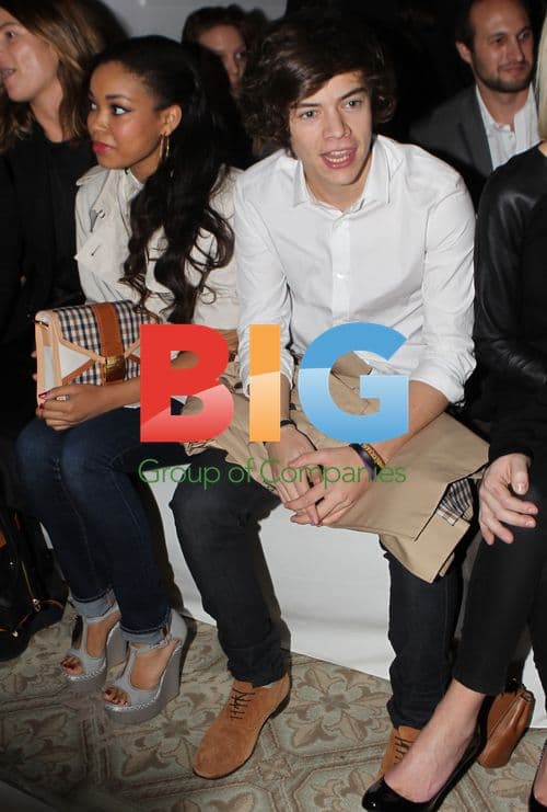 Dionne Bromfield and Harry Styles at Aquascutum Show