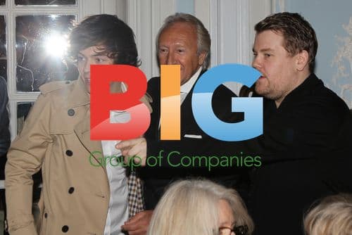 Harry Styles, Harrold Lipman and James Cordon at Aquascutum LFW