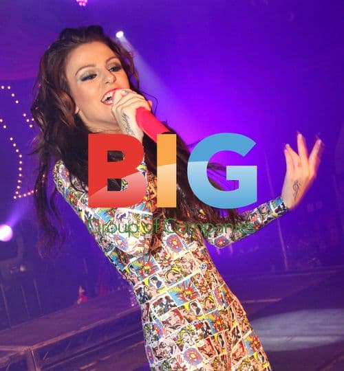 Cher Lloyd Performs at G-A-Y in Cartoon Print Catsuit