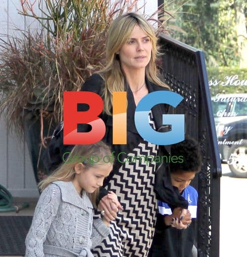 Heidi Klum and kids head to karate class
