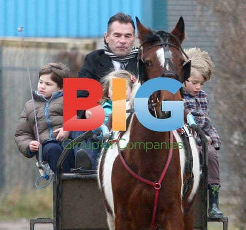 Celebrity Big Brother Housemates on Horse and Cart