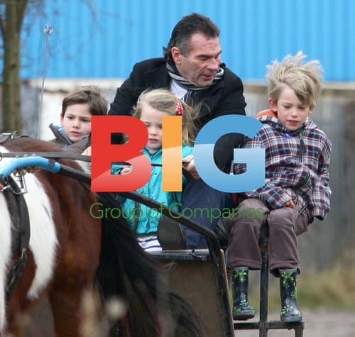 Paddy Doherty and Sally Bercow on Horse and Cart