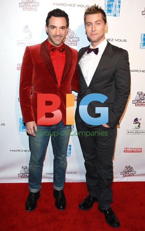 George Kotsiopoulos and Lance Bass at Hollywood Rush Benefit