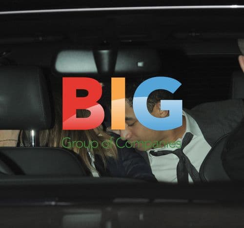 Caroline Flack with Rizzle Kicks after BRIT Awards