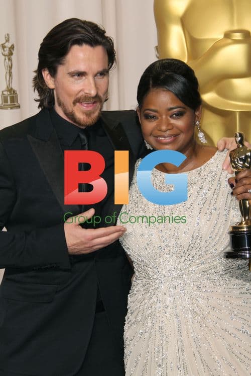 Christian Bale and Octavia Spencer at Oscars
