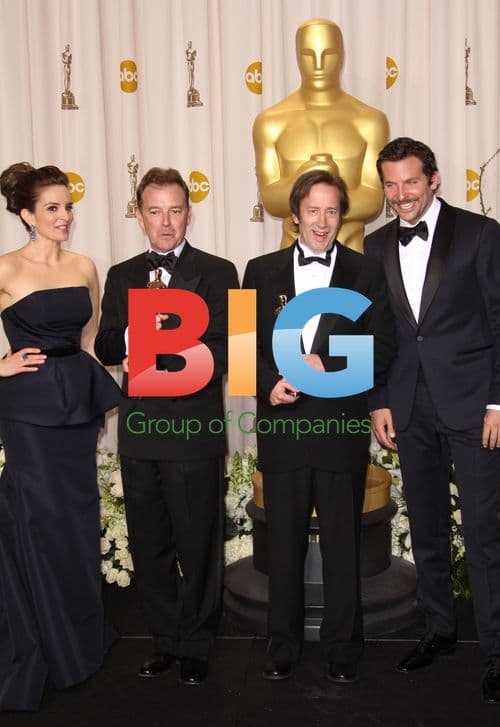 Tina Fey, Philip Stockton, Eugene Gearty and Bradley Cooper at Oscars