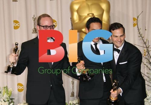 Rich Middlemas, T.J. Martin and Dan Lindsay at 84th Oscars