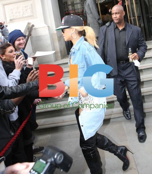 Rihanna Leaves Hotel for UK TV Show