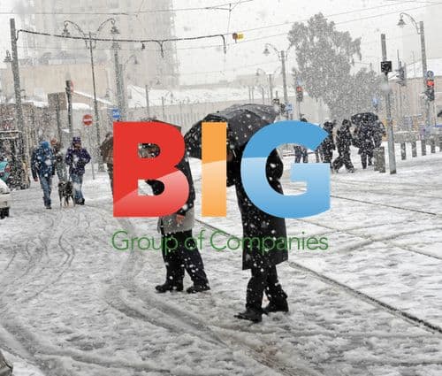 Snowstorm in Jerusalem