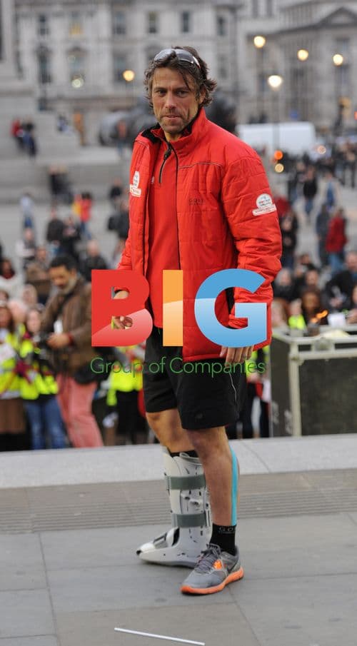 John Bishop Crosses Marathon Finish Line