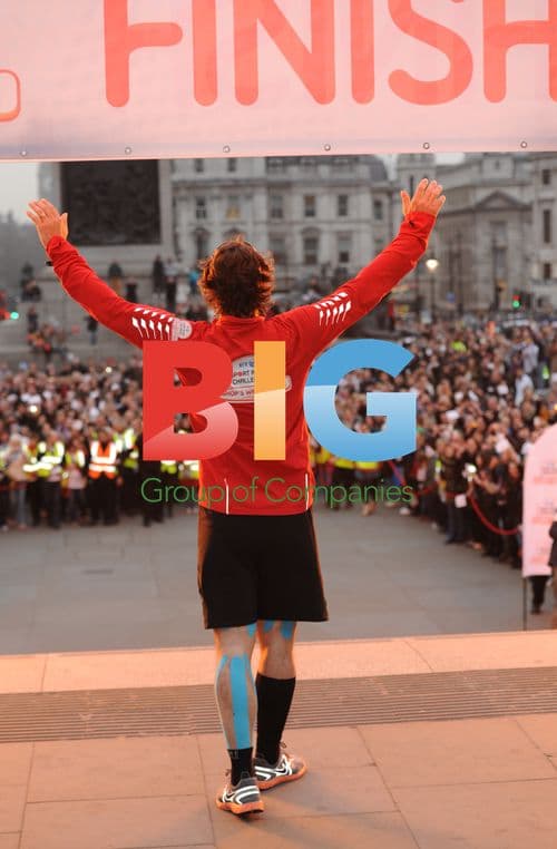 Comedian John Bishop Finishes Marathon