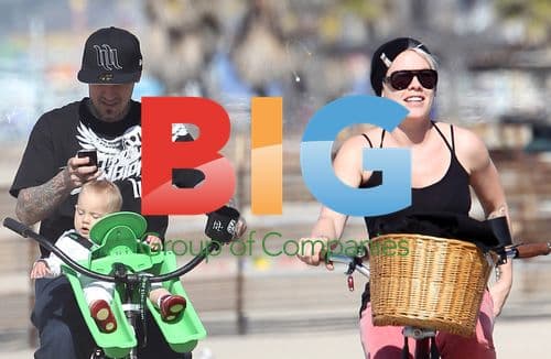 Pink, Carey Hart, and Daughter Willow Bike Ride