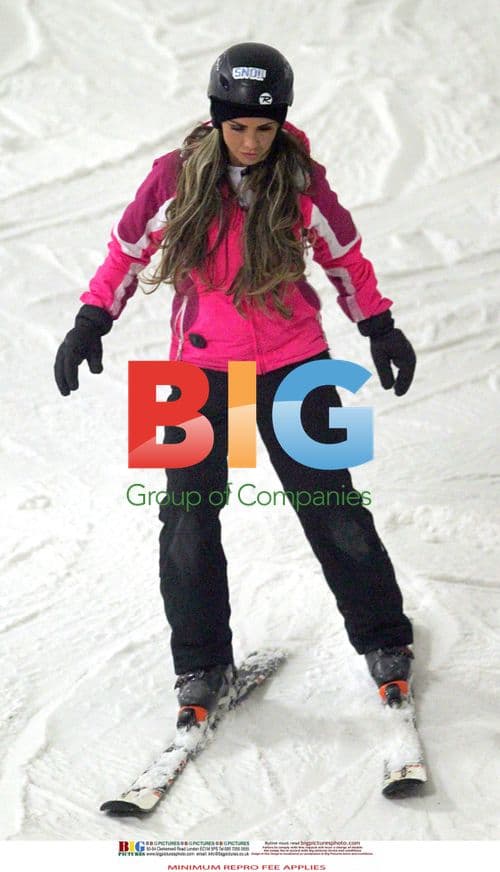 Katie Price Takes a Tumble While Skiing