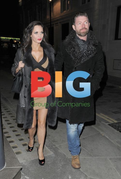 Jessica-Jane Clement and Lee Stafford at Aldo Zilli's Restaurant Launch
