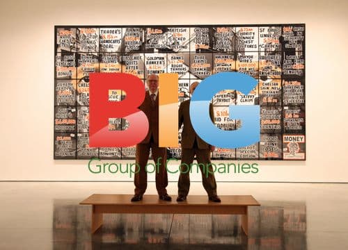 Gilbert and George Pose for Media