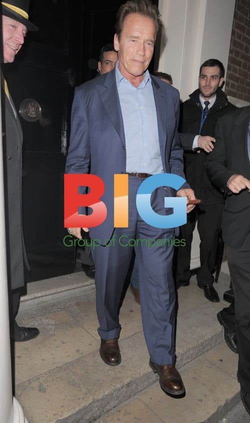 Arnold Schwarzenegger at London's Arts Club