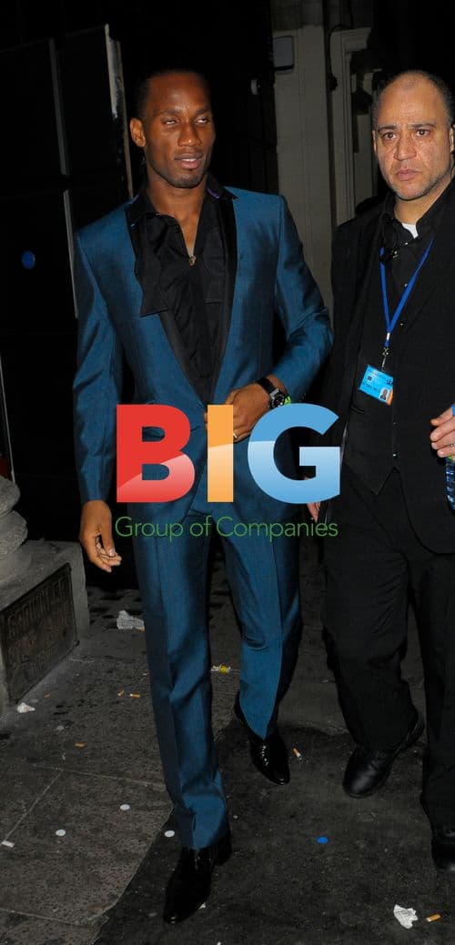 Didier Drogba and Wife Alla with Florent Malouda