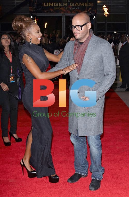 Mel B and Stephen Belafonte at The Hunger Games Premiere