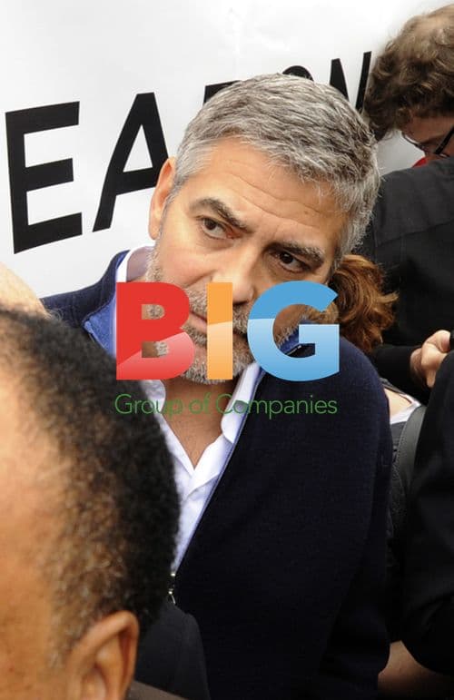 Clooney and King at Sudan Embassy Protest