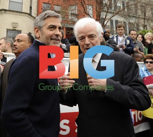 George Clooney Protests at Sudanese Embassy